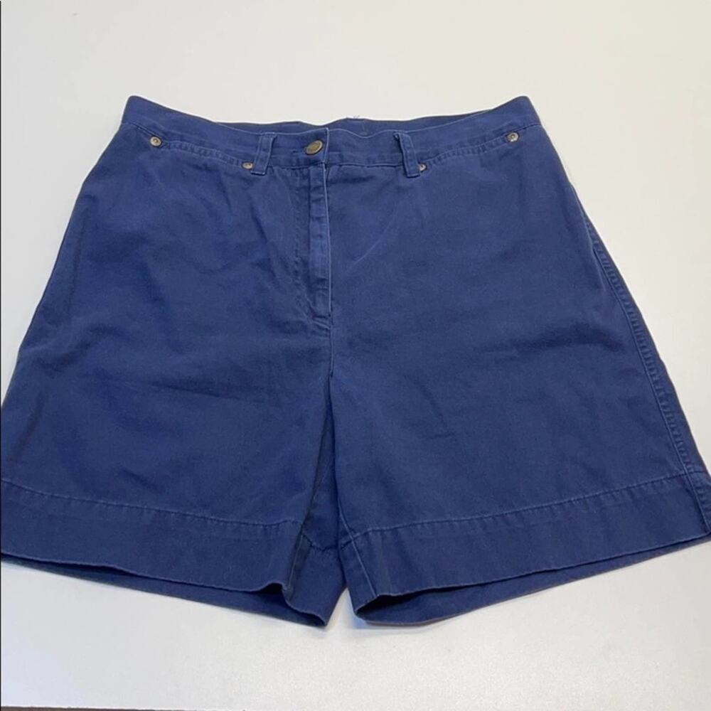 JONES NEW YORK Womens 10 Navy Blue Cotton Shorts